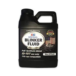 Blinker Fluid-Realistic Version-Hilarious Funny Gag Gift For Car Mechanic Fathers. Great For Secret Santa, White Elephant Parties, Christmas, April Fools, You Name It! All In One 16 Oz Empty Bottle!