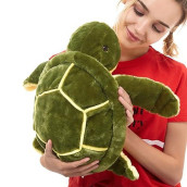Doldoa Big Plush Eyes Sea Turtle Stuffed Animal Tortoise Toys For Children Girlfriend (17 Inch)