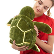Doldoa Big Plush Eyes Sea Turtle Stuffed Animal Tortoise Toys For Children Girlfriend (17 Inch)