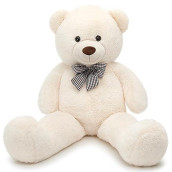 Morismos Giant Teddy Bear Stuffed Animals, 39 Inch Big Teddy Bear Plush, Soft Large Bear For Girls Girlfriend On Valentine Christmas Birthday, White