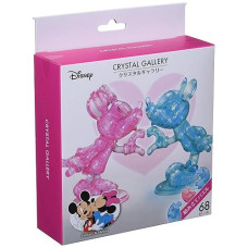 3D Jigsaw Puzzle, 68 Piece Crystal Gallery, Mickey & Minnie