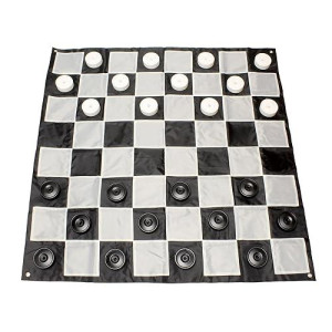 Get Out! | Giant Checkers Set Outdoor Games Family Lawn Games - Large Checkers Pieces & 5X5