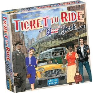 Ticket To Ride New York Board Game - Train Route-Building Strategy Game, Fun Family Game For Kids & Adults, Ages 8+, 2-4 Players, 10-15 Minute Playtime, Made By Days Of Wonder