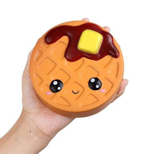 Anboor 4.5 Inches Squishies Cake Chocolate Waffles Kawaii Soft Slow Rising Scented Food Bread Squishies Fidget Toys Stress Relief Squeeze Toys Gift Collection Kids Boys Toddler Toys