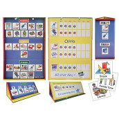 Home Bundle Magnetic Daily Visual Schedule: Create A Daily Routine, Progress, Chore Or Reward Charts For Kids Who Thrive On Visuals, Type-A Toddlers, Adhd & Autism (2-Sided Board & 129 Magnets)