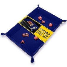 Harbor Loot Brand Blue Dice Tray - Perfectly Sized At 8.5 X 11.25 Inches Unsnapped And 6.5 X 9.5 Snapped - Designed By Gamers - Packs Flat, Protects Your Table, And Keeps Dice Where They Belong