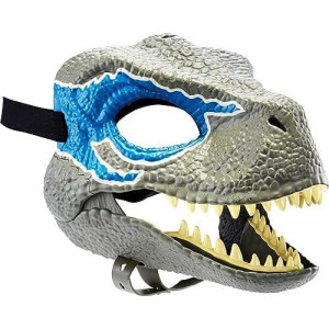 Jurassic World Dominion Movie-Inspired Dinosaur Mask With Opening Jaw, Realistic Texture And Color, Eye And Nose Openings And Secure Strap Costume Gift Ages 4 Years And Up