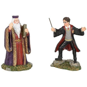 Department56 Potter Village Accessories Harry And Headmaster Figurine Set, 3.15", Multicolor, 2 Count