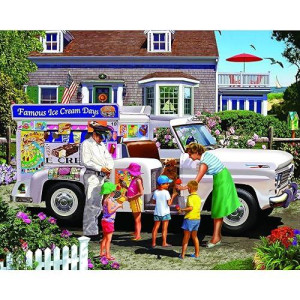 White Mountain Puzzles Ice Cream Truck - 1000 Piece Jigsaw Puzzle
