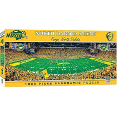 Masterpieces 1000 Piece Sports Jigsaw Puzzle - Ncaa North Dakota State Bison Center View Panoramic - 13"X39"