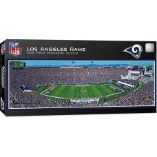 Masterpieces 1000 Piece Sports Jigsaw Puzzle - Nfl Los Angeles Rams Center View Panoramic - 13"X39"