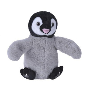Wild Republic 23640 Happy Penguin Plush Toy, Animated Stuffed Animal That Claps & Sings, Baby Toys & Kids Gifts For All Ages, 10 Inches, Gray/Black