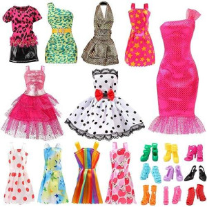 Bigib Set For 11 Ba-Girl Fashion Barbie Dolls Clothes Accessories Gifts