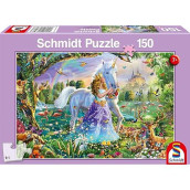 Schmidt Princess Unicorn And Castle - 150 -Piece Children'S Puzzle Ages 7+