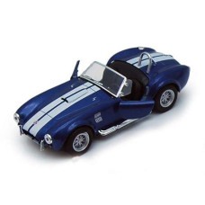 Kinsmart 1965 Shelby Cobra 427 S/C 5" 1:32 Scale Blue Die Cast Metal Model Toy Race Car W/Pullback Action