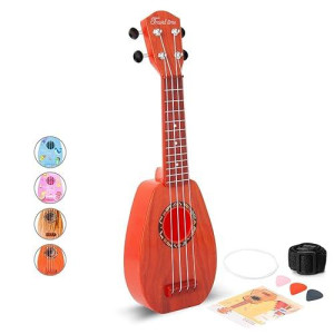 Yolopark 17 Kids Toy Guitar For Girls Boys, Mini Toddler Ukulele Guitar With 4 Strings Keep Tones Can Play For 3, 4, 5, 6, 7 Year Old Kids Musical Instruments Educational Toys For Beginner