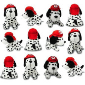 4E'S Novelty Dalmatians Stuffed Animals, Soft Plush Dalmation Dogs (12 Pack) Marshall Puppy Plush Toys For Kids, Great Party Favors For Birthday Party Supplies