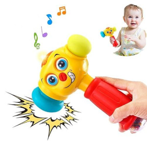 Vatos Baby Toys For 1 Year Old Baby Hammer Toy - Light& Musical Toys For 12 To 18 Months Up Infant Toys Funny Baby Hammer Toddler Toys For 1 Year Old + 12 Months + Baby