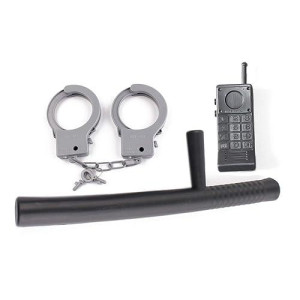 Halloween Costumes Police Pretend Role Play Toys Kit Police Handcuffs Police Baton Dress Up Props Accessories