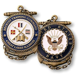 U.S. Navy Recruit Training Command Great Lakes Illinois Challenge Coin