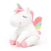 Lazada Unicorn Stuffed Animal Plush Toys Girls Gifts With Rainbow Wings White 12 Inches�