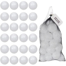 Liberty Imports 24 Pack Toddler & Little Kids Replacement T Balls, 2.5" Plastic Baseballs With Durable Mesh Bag - 2 Dozen Practice Toy Balls For Softball And Baseball Training