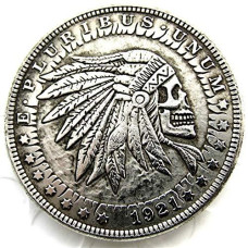 Hb(25) Us Hobo 1921 Morgan Dollar Skull Zombie Skeleton Creative Funny Home Decorative Pieces