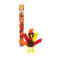 Plus Plus - Mini Maker Tube - Turkey - 70 Piece, Construction Building Stem Toy, Interlocking Mini Puzzle Blocks For Kids