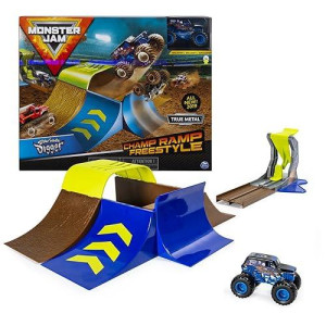 Monster Jam, Official Champ Ramp Freestyle Playset Featuring Exclusive 1:64 Scale Die-Cast Son-Uva Digger Monster Truck, Kids Toys For Boys