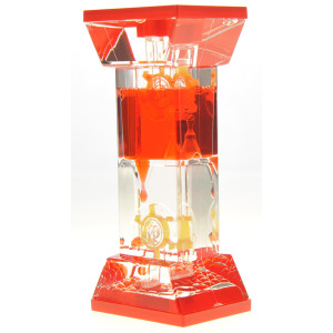 Az Trading & Import Tg02-Red Liquid Motion Bubbler, Multicolor