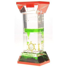 Az Trading & Import Tg01-Green Liquid Motion Bubbler, Multicolor
