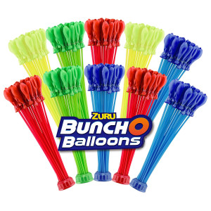 Bunch O Balloons Multi-Colored (10 Bunches) By Zuru, 350+ Rapid-Filling Self-Sealing Instant Water Balloons For Outdoor Family, Children Summer Fun - Total (100 Balloons) Colors May Vary