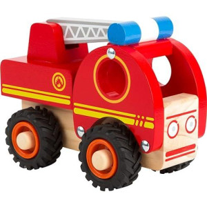 Small Foot Wooden Toys Wooden Fire Engine Designed For Children 18+ Months