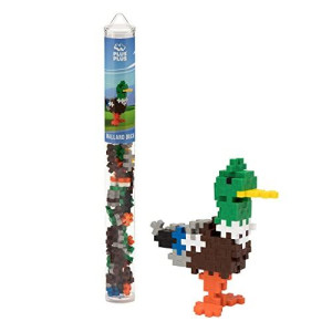 Plus Plus - Mini Maker Tube - Mallard Duck - 70 Piece, Construction Building Stem Toy, Interlocking Mini Puzzle Blocks For Kids