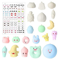 R.Horse Random 20 Pack Diy Toy Set Kawaii Cream Scented Slow Rising Food Squeeze Bread Toys As Keychains, Phone Straps Or Stress Relief Toy For Kids