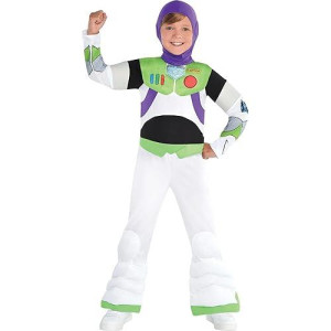 Party City Toy Story Buzz Lightyear Halloween Costume For Boys, Small (4-6), Includes Headpiece