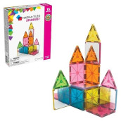 Magna-Tiles Stardust 15-Piece Magnetic Construction Set, The Original Magnetic Building Brand, 3-99 Years With 4 Mirrored Squares