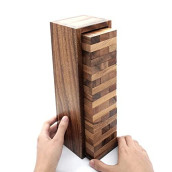 Bsiri Wood Tumbling Tower Game - Ideal For Party Games, Kids Games, Building Games, Camping Games, Outdoor Games For Adults And Family, Classic Stacking Block Games For Challenging Your Skills