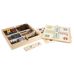 Small Foot Wooden Game Collection, 9 In 1, Classic Board Games For The Family, For Children From 6 Years, 11277