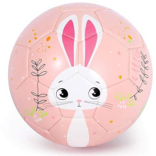 Pp Picador Soccer Ball Kids, Size 3 Soccer Balls For Girls Boys Cute Cartoon Toddler Balls Toy Gift Indoor Outdoor(Pink Bunny)