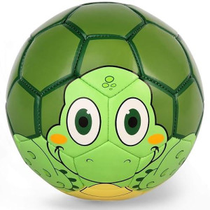 Pp Picador Kids Soccer Ball Cute Cartoon Toddler Ball With Pump Toys Gift For Girls Boys Indoor Outdoor(Green Turtle, Size 3)