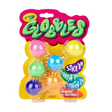 Crayola Globbles Fidget Toy (6Ct), Sticky Fidget Balls, Squish Gift For Kids, Sensory Toys For Kids, Stress Toy, Ages 4, 5, 6