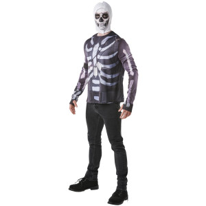 Fortnite Skull Trooper Adult costume Top & Hood - Small