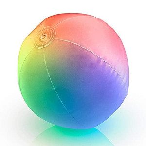 Blinkee 32 Inch Multicolored Inflatable Light Up Beach Ball | Rainbow