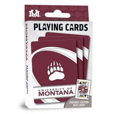 Masterpieces Family Games - Ncaa Montana Grizzlies Playing Cards - Officially Licensed Playing Card Deck For Adults, Kids, And Family