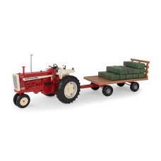 Ertl 1: 16 Big Farm Narrow-Front Tractor Toy & Toy Wagon With 36-Ct. Hay Bale Set