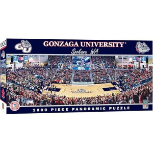 Masterpieces 1000 Piece Sports Jigsaw Puzzle - Ncaa Gonzaga Bulldogs Basketball Panoramic - 13"X39"