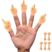 Daily Portable Middle Finger Hands (5 Pack) - The Original Premium Rubber Little Tiny Finger Hands - Fun And Realistic Design - Hilarious Prank Tiktok