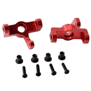 Toyoutdoorparts Rc Be6036 Red Alum Steering Hub Carrier(L/R) Fit Lc Racing 1/14 Electric Emb