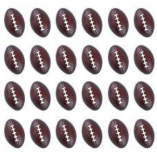 Super Z Outlet Mini Foam Sports Balls 24 Pack For Kids Adults Mini Baseball Football Basketball Soccer Stress Bulk Toy Game Party Decoration Small Relaxable (Football)